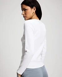 Cotton-Blend Long Sleeve Tee