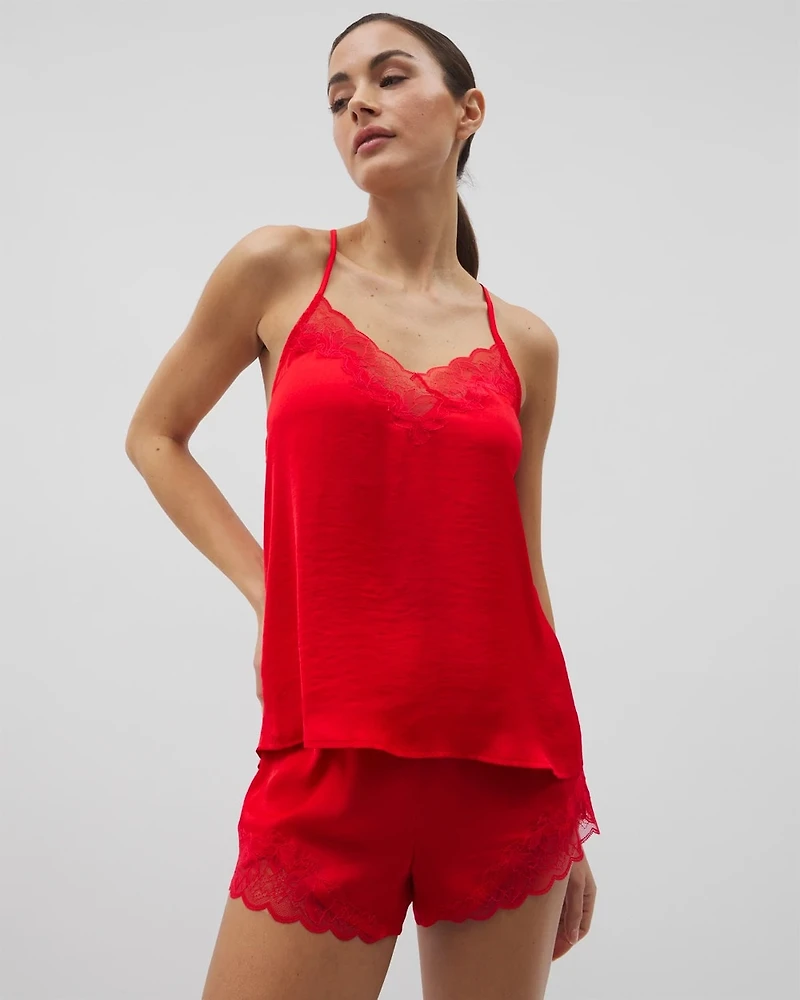 Lace Trim Pajama Cami