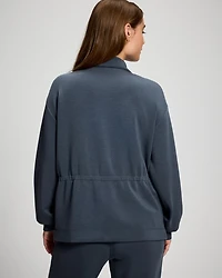 Modern Modal Funnel Neck Cinch Jacket