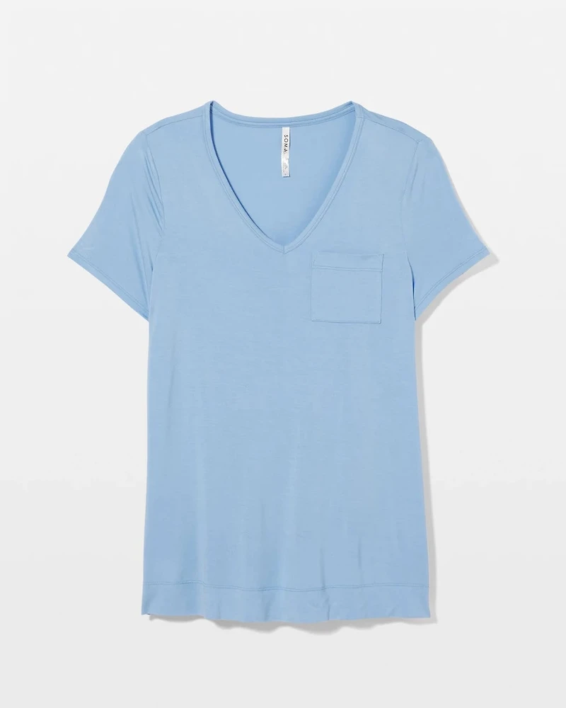 Short Sleeve Pajama Tunic Tee