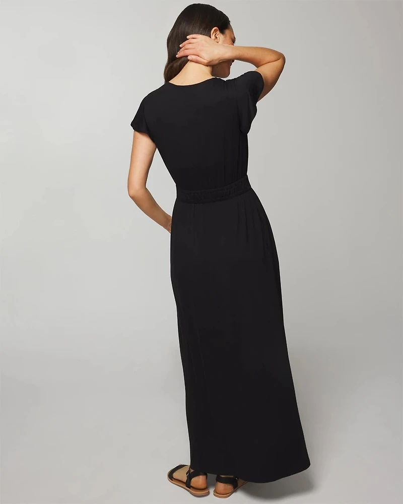 Flutter Sleeve Maxi Bra Dress