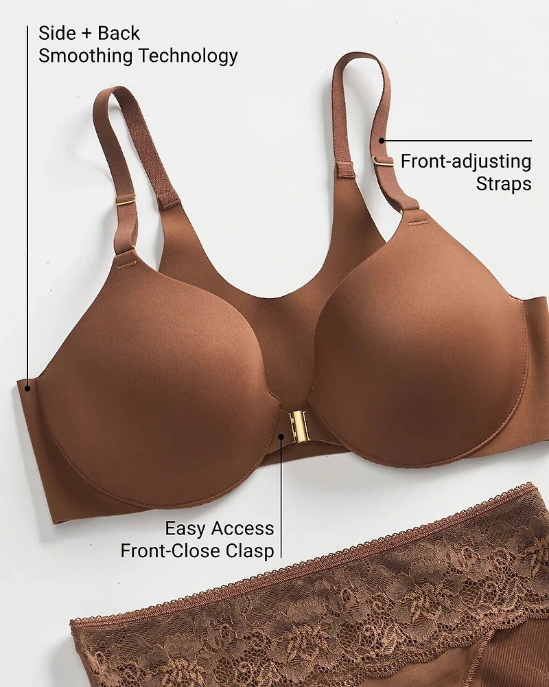 Lightly Lined Perfect Coverage Front-Close Bra