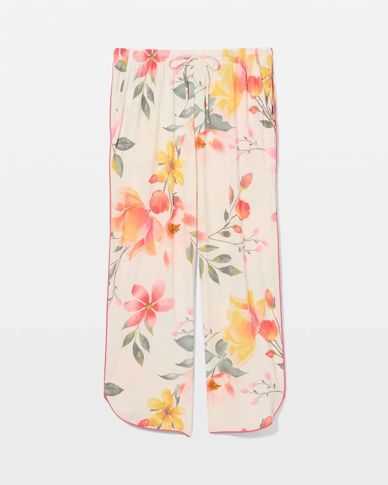 Piped Crop Pajama Pants