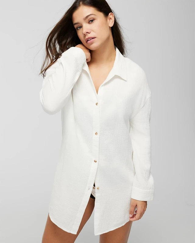 Button-Up Cover-Up