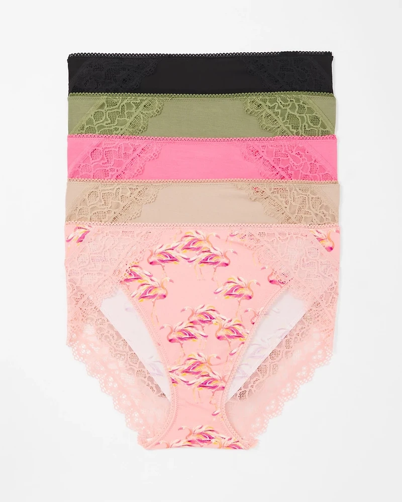 Lace High-Leg 5 Pack