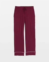 Solid Piped Pajama Pant