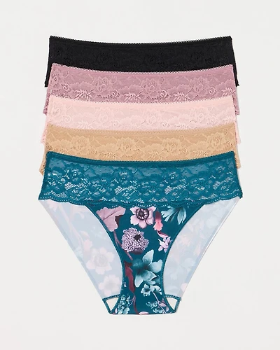 Edge Hipster Panty with Lace 5 Pack