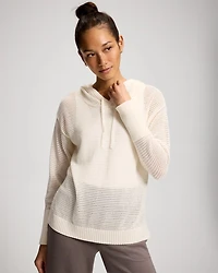 Recycled Yarn Open Stitch Hoodie