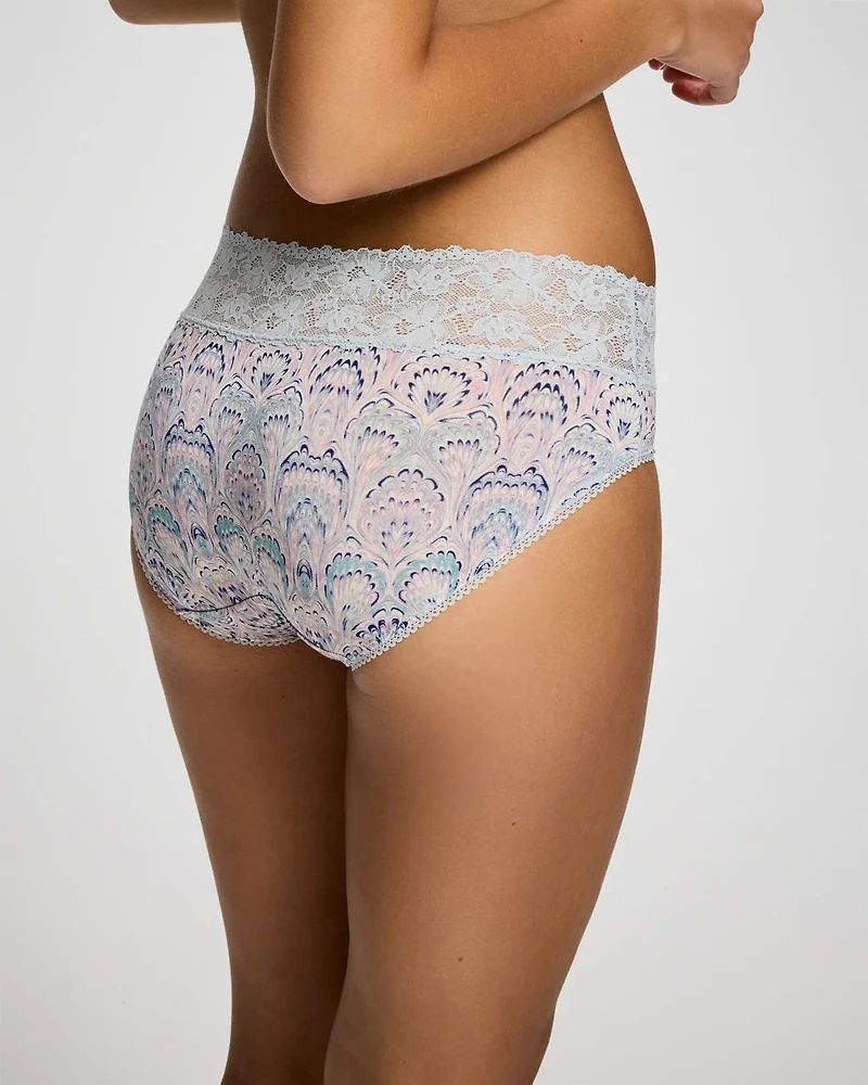 Floral Lace Waist Hipster Panty