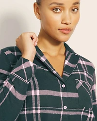 Super Soft Long-Sleeve Notch Collar Pajama Top