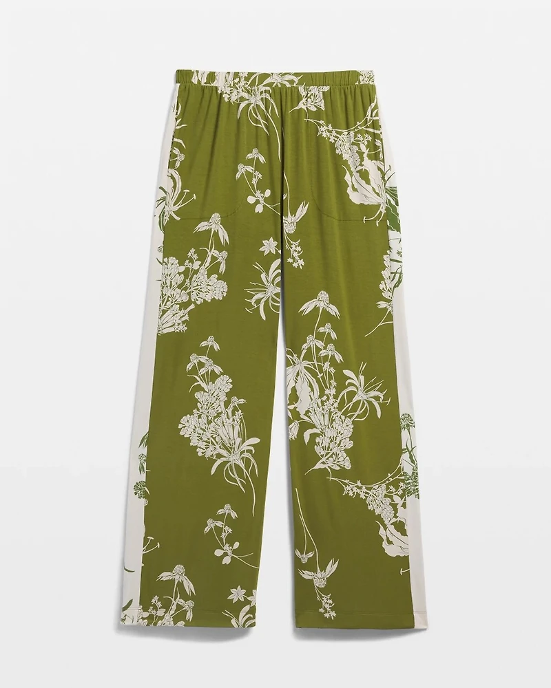 Wide-Leg Ankle Pajama Pants