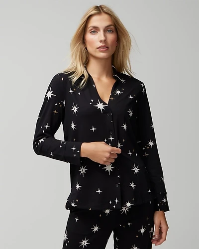 Long-Sleeve Pajama Top