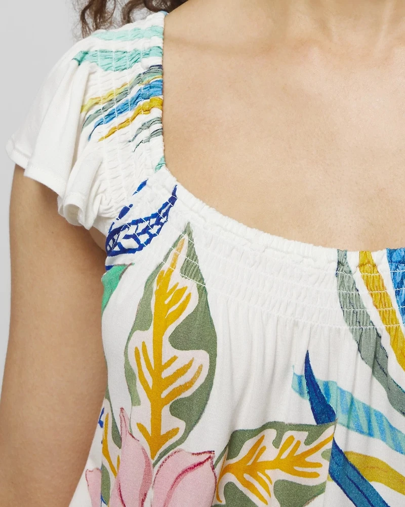 Smocked Ruffle Pajama Cami