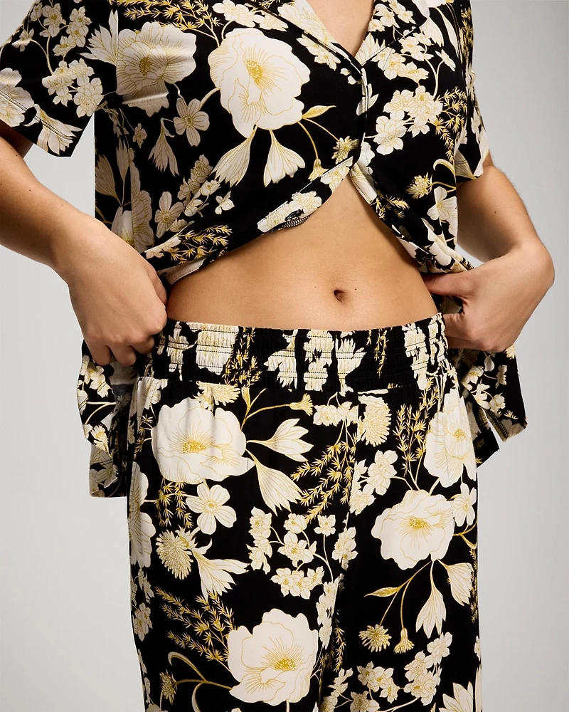 Cropped Pajama Pants