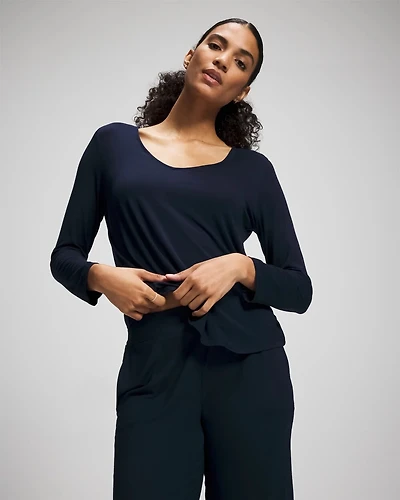 Long-Sleeve Pajama Top