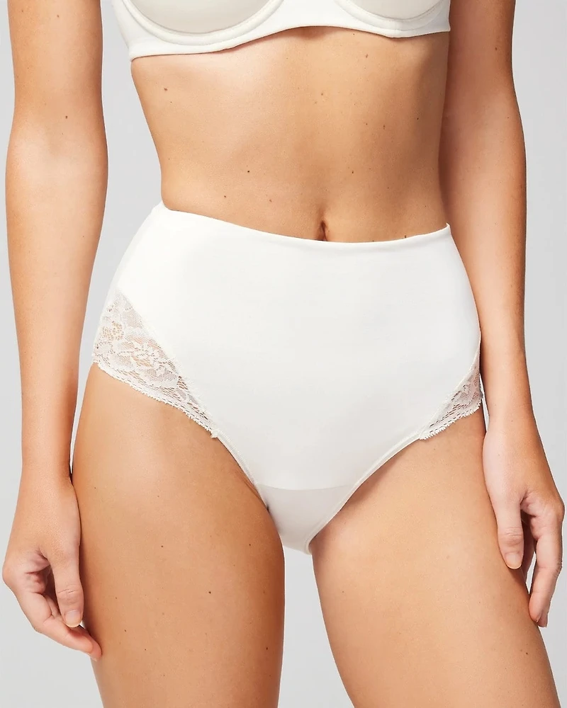High-Waist Brief Panty with Lace