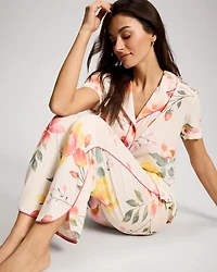 Piped Crop Pajama Pants