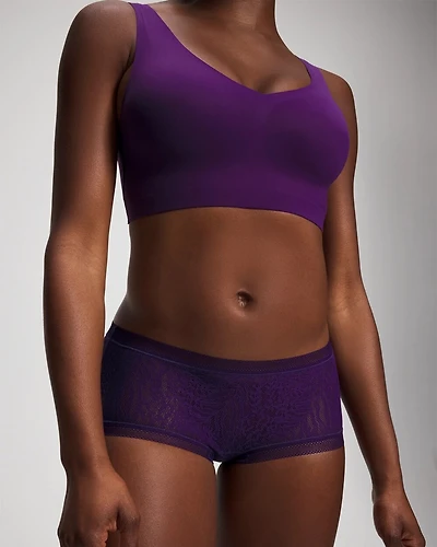 Soma Boyshort Panty with Stretch Lace