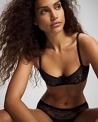 Sheer Lace Unlined Balconette Bra