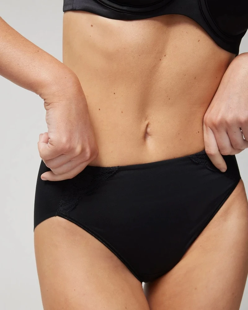 High-Leg Brief Panty with Lace