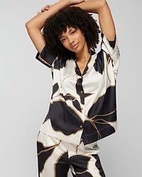 Drop Shoulder Button-Up Pajama Top