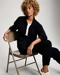 Modern Modal Funnel Neck Cinch Jacket