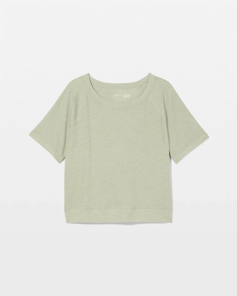 Slub French Terry Relaxed Dolman Sleeve Top