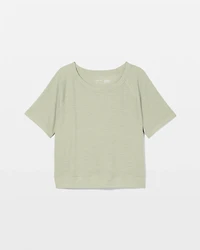 Slub French Terry Relaxed Dolman Sleeve Top