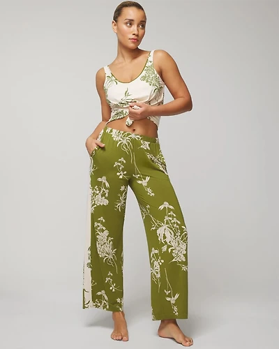 Wide-Leg Ankle Pajama Pants