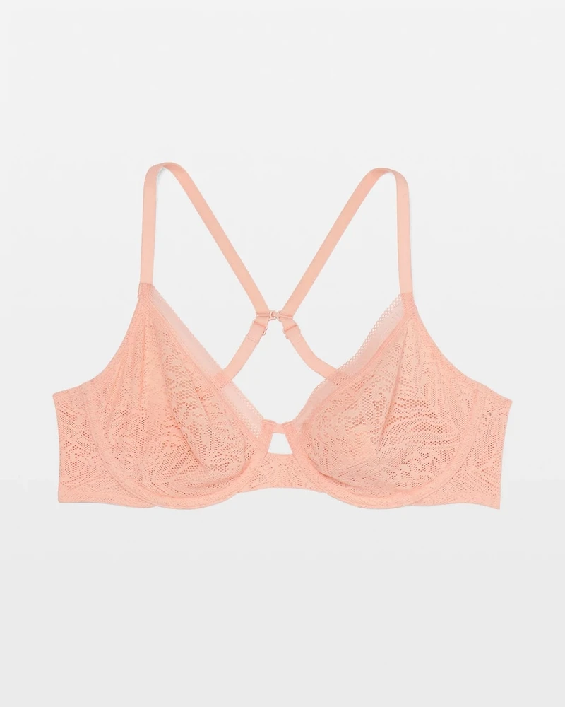 Soma Unlined Perfect Coverage Bra with Stretch Lace