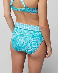 Bleu Rod Coastal Cool Foldover High-Waist Swim Bottoms