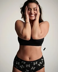 Cotton Brief Panty with Lace Trim