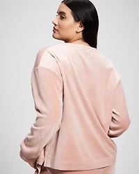 Velour Crewneck Sweatshirt