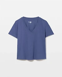 Relaxed V-Neck Short Sleeve Pajama Tee