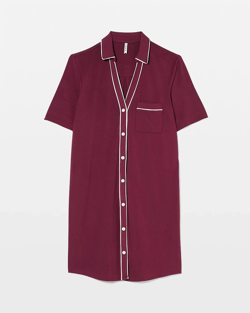 Button-Front Sleepshirt