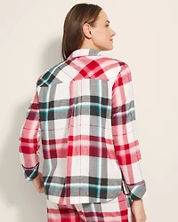 Super Soft Long-Sleeve Notch Collar Pajama Top