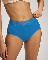 Modern Brief Panty with Crochet Lace