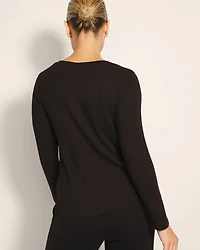 Long-Sleeve Pajama Henley
