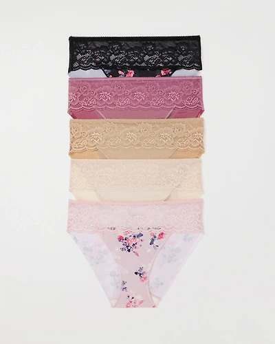 Edge Hipster Panty with Lace 5 Pack