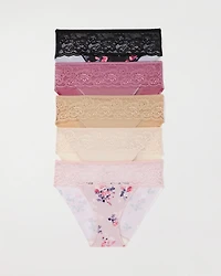 Edge Hipster Panty with Lace 5 Pack