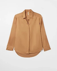 Long-Sleeve Collar Pajama Top