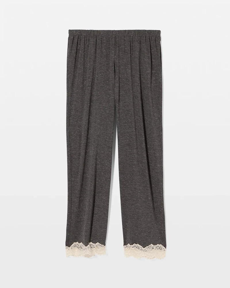 Lace Trim Pajama Pant