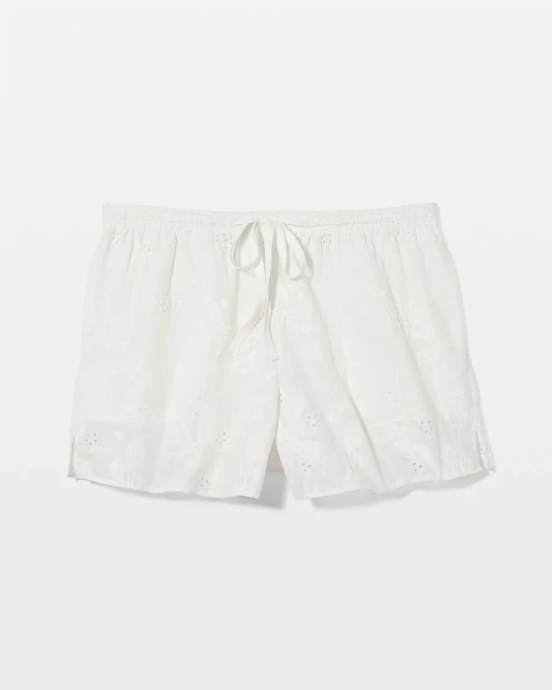 Cotton Eyelet Pajama Short