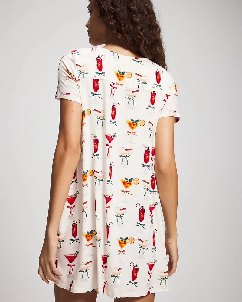 Short Sleeve Scoop Neck Sleepshirt