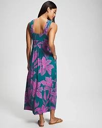 Shirred Bodice Maxi Bra Dress