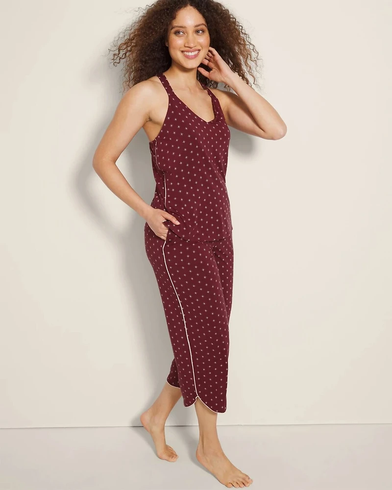 Piped Racerback Pajama Tank