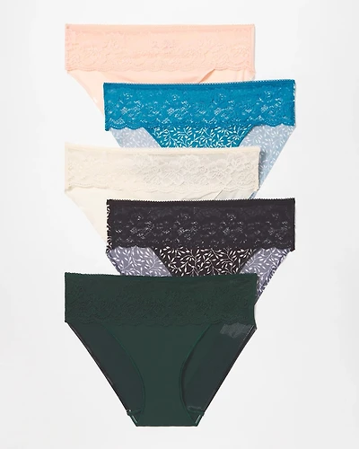 Edge Hipster Panty with Lace 5 Pack