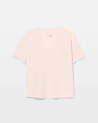 Relaxed V-Neck Short Sleeve Pajama Tee