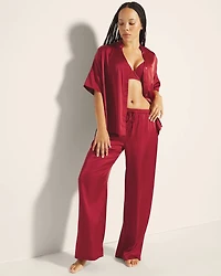 Wide-Leg Pajama Pants