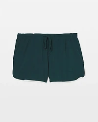 Solid Piped Pajama Shorts